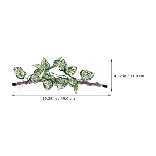 balacoo Reptile Vines for Terrarium 2pcs Bendable Artificial Jungle Branches with Suction Cups Climbing Decor for Snake Lizard Amphibian Habitat Accessories