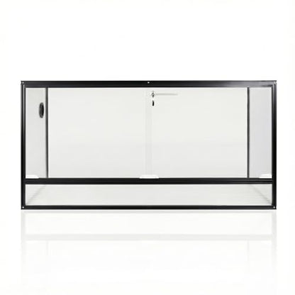 120 Gallon Bearded Dragon Tank, 48x24x24 Reptile Enclosure, Black - color: Black