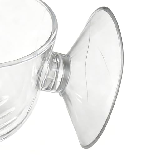 Floating Shrimp Bowl, Aquarium Feeding Tray with Suction Cup, Fish Food Cup Accessory, Reptile and Aquatic Pet Feeder, Tank Tortoise Gecko Bearded Dragon Betta Turtle Shrimp Crab Frog Snake Spider - size: Large