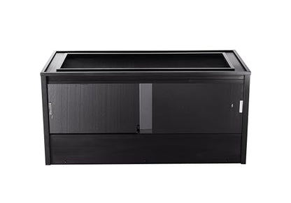 New Age Pet ECOFLEX Two Large Reptile Enclosures with Matching Stacker Combo Set in Black