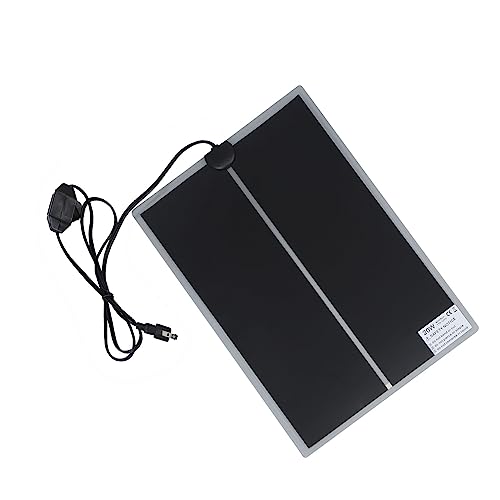 Fdit Reptile Terrarium Heat Pad, Adjustable Temperature Under Tank Heater for Snake Lizard, Watertight PET Heating Mat for Pet Warmth and Comfort (20W) - size: 20W