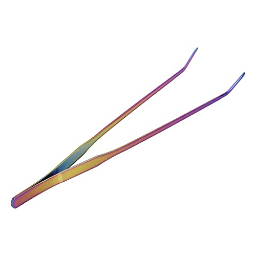 Aquarium Tweezers, Long Tweezers Planted Tongs Feeding Tools 27cm Stainless Steel Long Tweezer Feeding Tongs for Aquatic Plants, Reptile, Snakes, Lizards, Feeder (27cm - size: 27cm bent clip