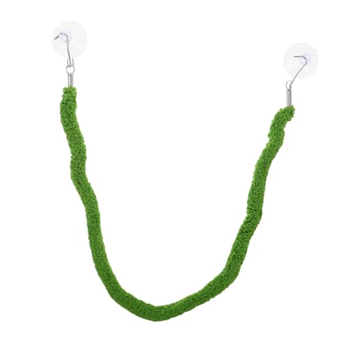 Toyvian Reptile Climbing Vines and Terrarium Rope, 50cm Artificial Moss Simulation Vine for Lizard and Bearded Dragon Habitat, Flexible Swing Accessory for Reptile Tank Decor
