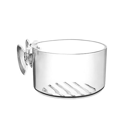 Clear Aquarium Plant Pot, Acrylic Suction Cup Holder, Aquatic Plant Container for Hydroponics, Terrarium Vivarium Pond Accessory, Holder with Design, Indoor Gardening Habitat - size: Large