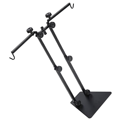 Gavigain Reptile Lamp Stand Multipurpose Double Hook Adjustable Terrarium Metal Light Stand for Reptile Terrarium Tank