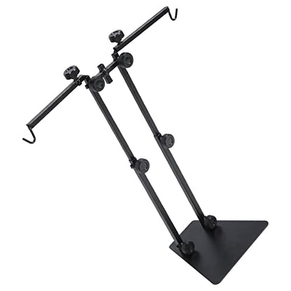 Gavigain Reptile Lamp Stand Multipurpose Double Hook Adjustable Terrarium Metal Light Stand for Reptile Terrarium Tank