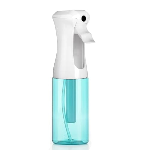 VIGOR PATH Continuous Spray Bottle 200ml/6.7oz Blue – Fine Mist, Leak-Proof, Refillable Hair & Cleaning Sprayer - color: BLUE