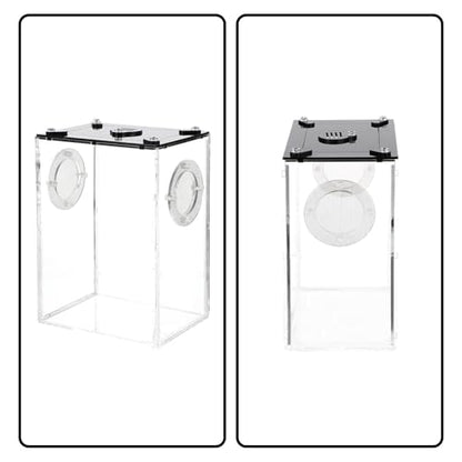 Homoyoyo Transparent Acrylic Reptile Box for Snakes Lizards Tarantulas Lightweight Breeding and Feeding Tank with Viewing Space Portable Habitat Suitable for Geckos Frogs Hermit Crabs and