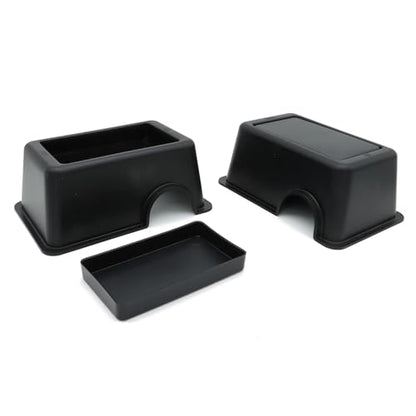 Reptile Hide Box Snake Hide Feel Secure and Safe, Gecko Hide (Black, Small 4 Pcs) - size: Small 4 Pcs