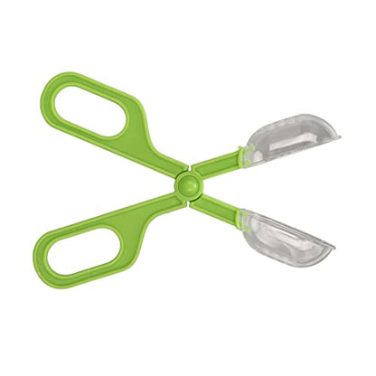 Reptile Feeding Clamp Poop Tongs Reptile Feeding Tool Reptile Poop Scoop with Vents for Tortoise Lizard Spider (Green) hamster poop scoop