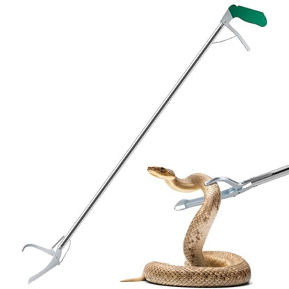 47" Extra Heavy Duty Snake Tongs Reptile Grabber Catcher Wide Jaw Handling Tool - size: 47 Inch