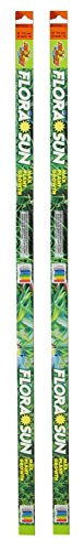 Zoo Med 2 Pack of T8 Flora Sun Light Bulbs, 25 Watts, 36 Inches, for Planted Aquariums and Terrariums