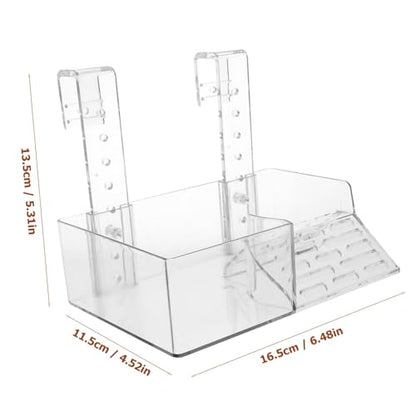 Turtle Basking Platform Acrylic Hanging Ramp for Aquatic Turtles Wall Mounted Reptile Saving Climbing Terrace for Sunbathing and Resting Aquariums