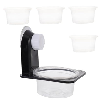 Toddmomy 1set Reptile Food Bowl Cup for Gecko and Lizard Material Feeder Waterfall for Escape Worm Dish