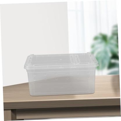 POPETPOP Acrylic Reptile Critter Keeper Snake Spider Gecko Tank Breeding Box Egg Tray