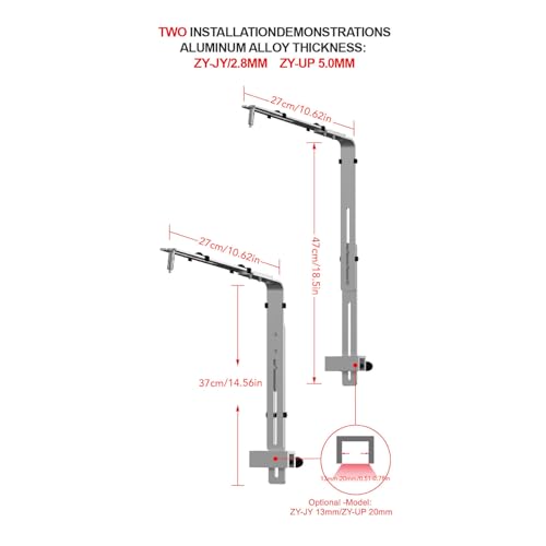 Aquarium Light Riser, Adjustable Professional Aquarium Light Stand, Aluminum Alloy Aquarium Light Holder, Aquarium Lamp Bracket, Fish Tank Lighting Holder for Aquarium LED Light - color: Silver