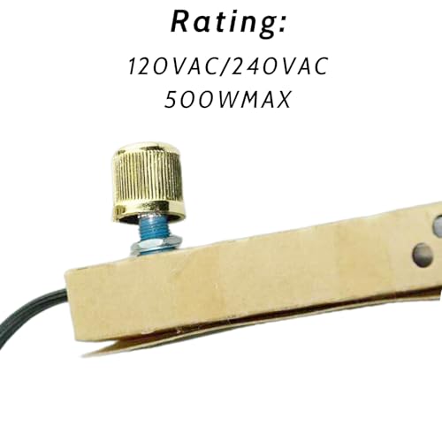 Zing Ear ZE-02 Rotary Dimmer Switch for Floor Lamps Halogen Incandescent LED Lights Bulbs 120VAC 240VAC 500W MAX Part Replacement Kits Repair Tools Paper Outer Shell Easy to Install Durable