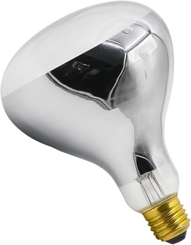 Seentech 250 Watt R40 Clear Heat Lamp Bulb – Infrared Flood Reflector Light, Incandescent Spotlight for Food Warmer, Brooder, Chicken Coop, Pet Heating, Bathroom, Light Therapy – E26 Base (1, Clear) - color: Clear