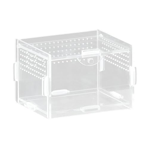 Clear Acrylic Reptiles Tanks with Ventilation Holes Terrarium Box for Small Lizards and Snake Jumping Spiders Watching Reptiles Container Box - size: 8X7X10 horizontal