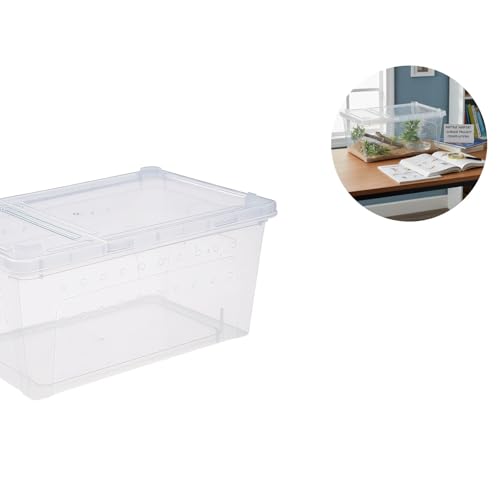 Reptile Terrarium with Ventilation for Small Animal Housing and Habitat - size: 32.5x22x15 cm