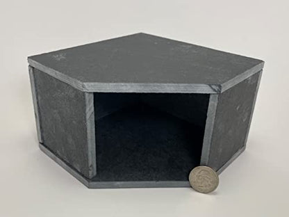 TheFrogHouse Slate Stone Reptile Hide 6x6x3.5 Natural Cave Decor