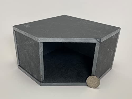 TheFrogHouse Slate Stone Reptile Hide 6x6x3.5 Natural Cave Decor