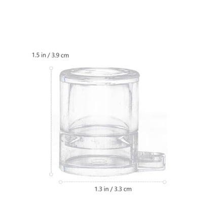Ant Water Feeder Bowl with Separate Feeding Port Transparent Acrylic Mini Water Dish for Ants Nest Hydration and Nature Observation 1.53X1.29X1.18 Inch 2 Pack