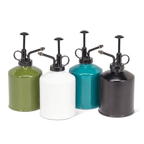 Abbott Collection Plant Mister - Black | Pump-Action, For Houseplants & Herbs, Galvanized Steel/Plastic, 22oz, 8"H