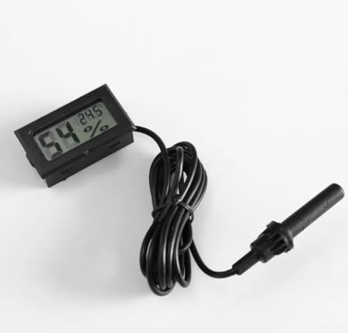 Generic Mini Digital LCD Thermometer Hygrometer CELCIUS READING Meter probe (1), Black