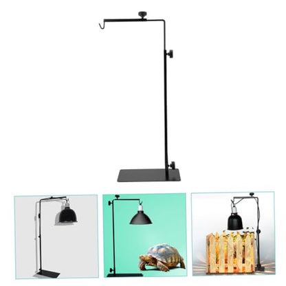 Reptile Heat Lamp Stand Adjustable Metal Lamp Rack for Reptile and Plant Lighting Compact Design for Terrariums and Basking Areas Prevents Scalding and Ensures Safety