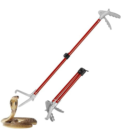 Snake Grabber Tool, Foldable Aluminum Alloy Snake Tongs Snake Traps, Heavy Duty Snake Catcher for All Kinds of Serpent, Reptiles(27.6inch) - size: 70CM/27.6IN