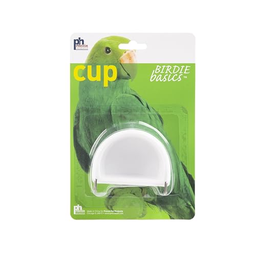 Prevue Pet Products 2-Pack Universal Plastic Hanging Cups - Bowl Set for Small Birds, Cage Food or Water Feeders, Easy Clip-On Design, Replacement Bird Cage Accessories