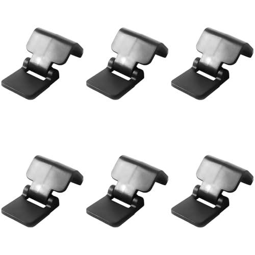 6 Pcs Reptile Cage Lock with Clips, Black Plastic Terrarium Clips for Aquarium, Pet Terrarium Lid Latch for 0.7 in Lid, Prevents Escape