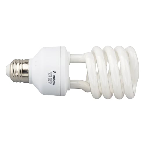 Sundew 10.0 UVB Reptile Light Bulb, Compact Fluorescent Desert Lamp for Bearded Dragons, Tortoises, Lizards, Fits Deep Terrariums, E26 Base