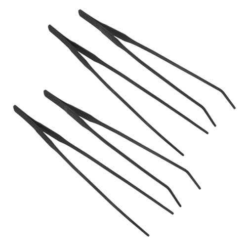 4pcs Precision Fish Tank Tweezers Stainless Steel Long Handle Tongs for Aquatic Plant Care Reptile Feeding