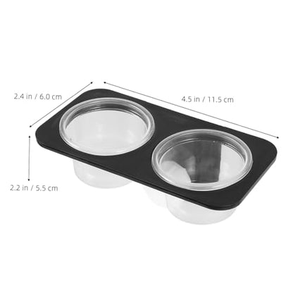 TEHAUX Reptile Food Bowl Water and Food Bowl Container Suction Cup Reptile Feeder for Lizards Turtles Geckos and Centipedes Wall-Mounted Terrarium 4.52 X 2.36 X 2.16 in - size: Size 2