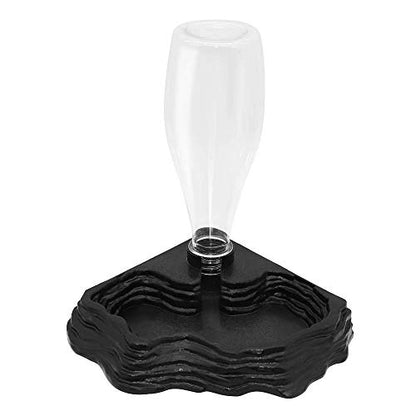 SLSON Reptile Water Feeder Automatic Water Dispenser Waterer 13.5Oz Feeding Accessories for Turtle Bearded Dragons Lizards Geckos for Terrarium Tank