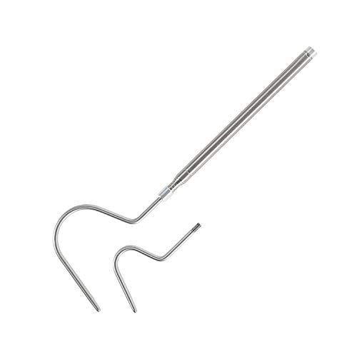 WACOOL 2 in 1 Collapsible Snake Hook, Adjustable Snake Tong Snake Grabber Cather Stick Handheld Pick-up Tool, 2 Hooks Suitable for Small Snake & Large Snake Catching Controlling Moving