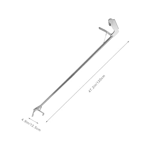 Stainless Steel Snake Catcher Clip Reptile Grabber with Lock Non-Slip Grip for Safe Snake Handling and Secure Capture in Garden and Zoo Use
