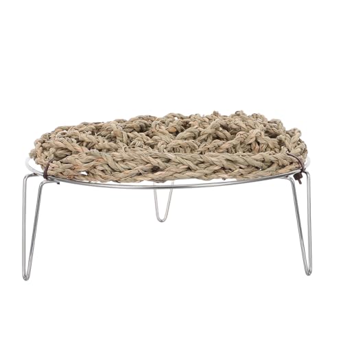 Reptile Hammock for Bearded Dragons: 7.3" Reptile Bed Tank Lounger - Woven Basking Platform with Metal Legs - Habitat Accessories for Lizard, Snake & Frog