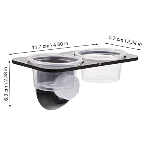 BESPORTBLE 1set Hanging Reptile Food Dishes Suction Cups Dual Compartment Feeder for Tortoise Gecko and Lizard Bowls for Easy Feeding and Hydration