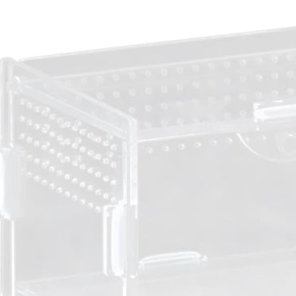 Reptile Breeding Box Terrarium Clear Animal Habitat Cage with Ventilation Holes for Geckos Frogs Hermit Crabs- 10x8x7cm - size: 10x8x7cm