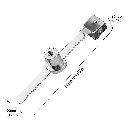 2 Pack Sliding Glass Door with Key,Ratchet Lock with Chrome Finish,Display Case Locks Showcase Lock,Security Showcase Display Door Lock with Key,Cabinet Doors Lock,Keyed Alike