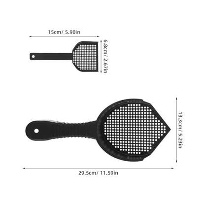Beavorty 2pcs Cat Litter Box Scoop Set, Sturdy Plastic Slotted Poop Shovel with Small Holes for Fine Litter Sifting, Ergonomic Handle for Easy Cleaning of Cat and Reptile Waste