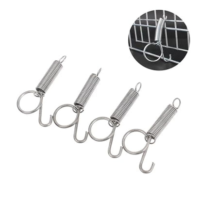 100 Pcs Multipurpose Spring Lock Animal Pet Cage Latches Rabbit Door Tension with Hook