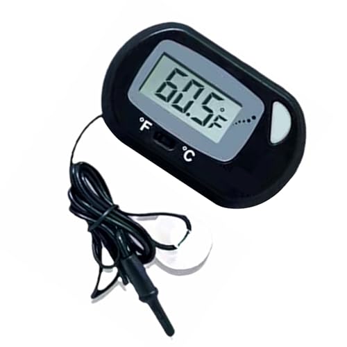 ZJchao Digital Aquarium Thermometer LCD Display Reptile Fish Thermometer with Probe for Water Temperature Measurement Fish Tanks Reptile Habitats