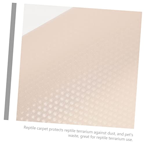 POPETPOP Eva Reptile Carpet for Tortoise and Lizards Non- Eva Substrate Mat Terrarium Liner for Bearded Dragon and Leopard Tanks Lotus - color: Beige