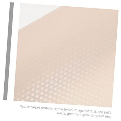 POPETPOP Eva Reptile Carpet for Tortoise and Lizards Non- Eva Substrate Mat Terrarium Liner for Bearded Dragon and Leopard Tanks Lotus - color: Beige