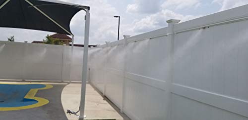 High Pressure Misting System 1500 PSI - Patio Misting System | Restaurant Misting System | Industrial Misting System | with Stainless Steel Misting Nozzles | Flexible (40 Feet - 10 Nozzles) - size: 40 Feet - 10 Nozzles