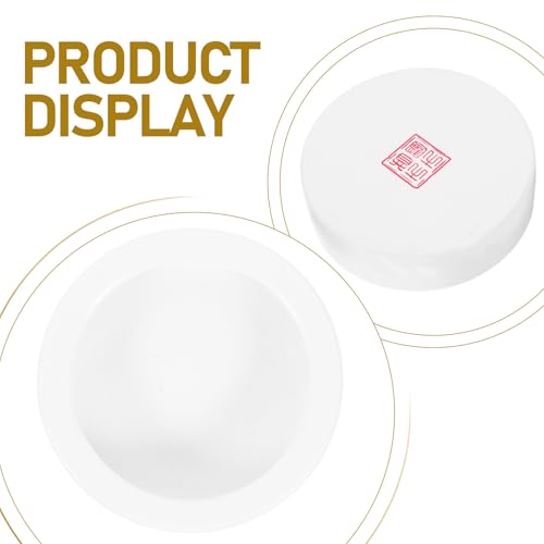 Gadpiparty 2 Pcs Ceramic Reptile Feeding Bowls for Small Reptile Animals and Lizards, White Round Anti-Escape Food and Water Dish, Easy to Clean Terrarium Supplies